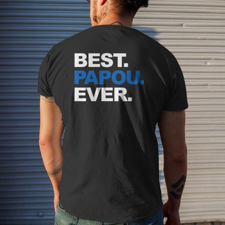 Best Papou Ever Father's Day For Grandpa Mens Back Print T-shirt Gifts for Him