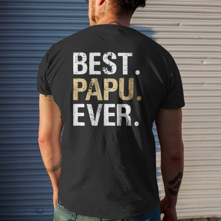 Best Papu For Grandfather From Granddaughter Grandson Mens Back Print T-shirt Gifts for Him
