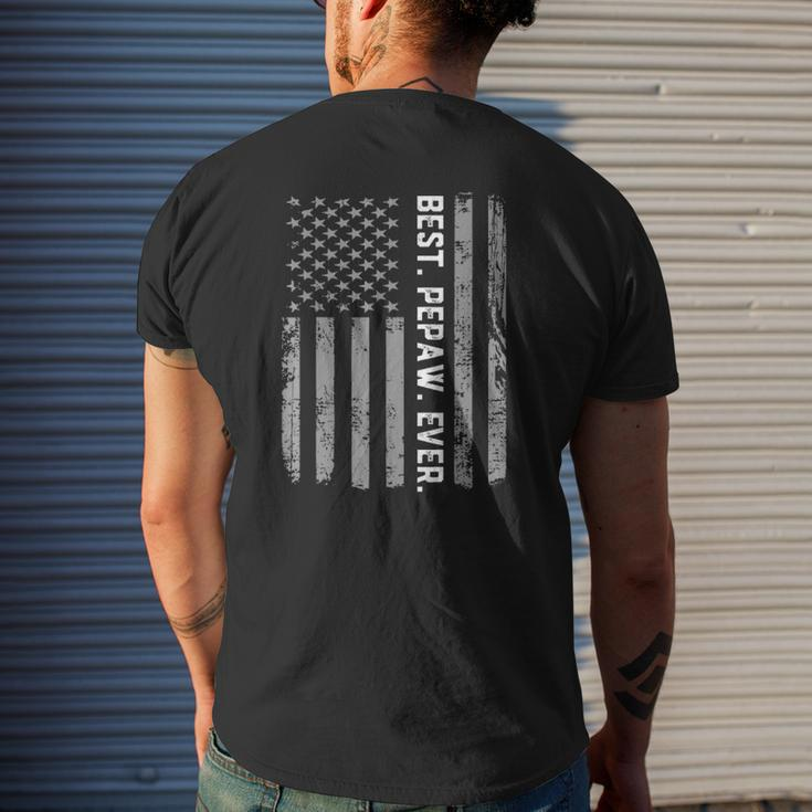 Best Pepaw Ever Vintage American Flag Mens Back Print T-shirt Gifts for Him