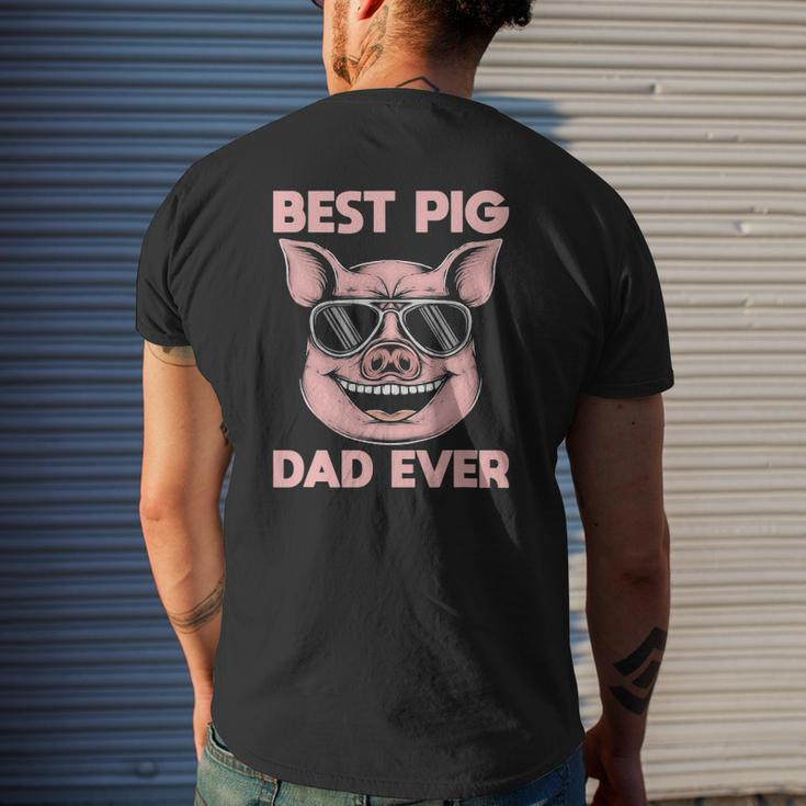Best Pig Dad Ever Pig Mens Back Print T-shirt Gifts for Him