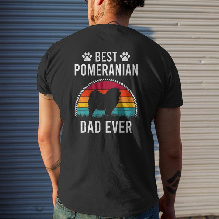 Best Pomeranian Dad Ever Dog Lover Mens Back Print T-shirt Gifts for Him