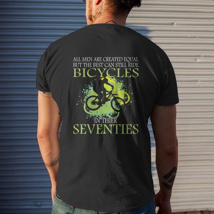 The Best Can Still Ride Bicycles In Their Seventies Mens Back Print T-shirt Gifts for Him
