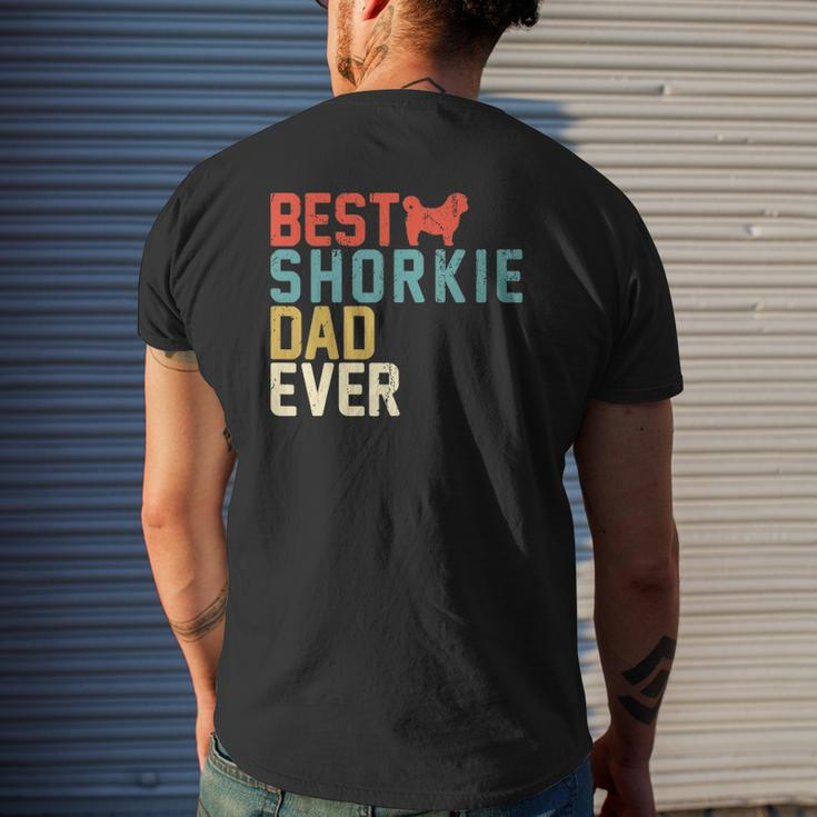 Best Shorkie Dad Ever Retro Vintage Mens Back Print T-shirt Gifts for Him