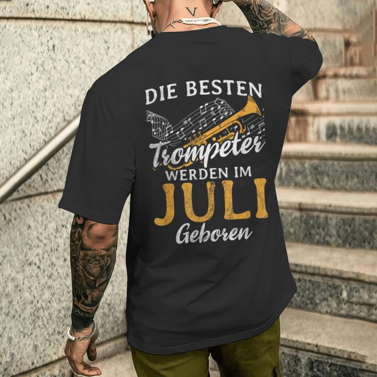 Best Trumpeter Im Jli Geboren Blasmusik Trumpet T-Shirt mit Rückendruck Geschenke für Ihn