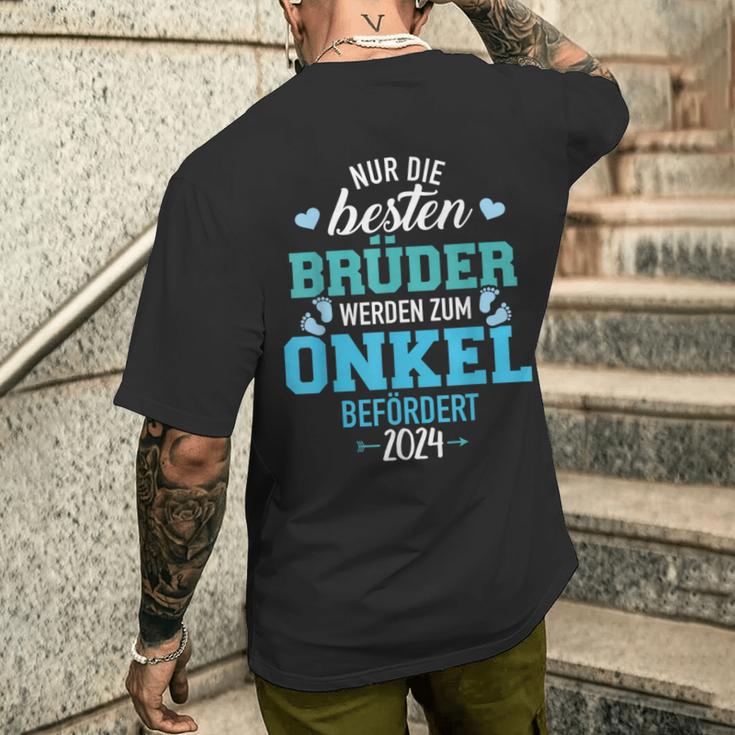 Beste Brüder Werden Zum Unkel Befördert 2024 T-Shirt mit Rückendruck Geschenke für Ihn