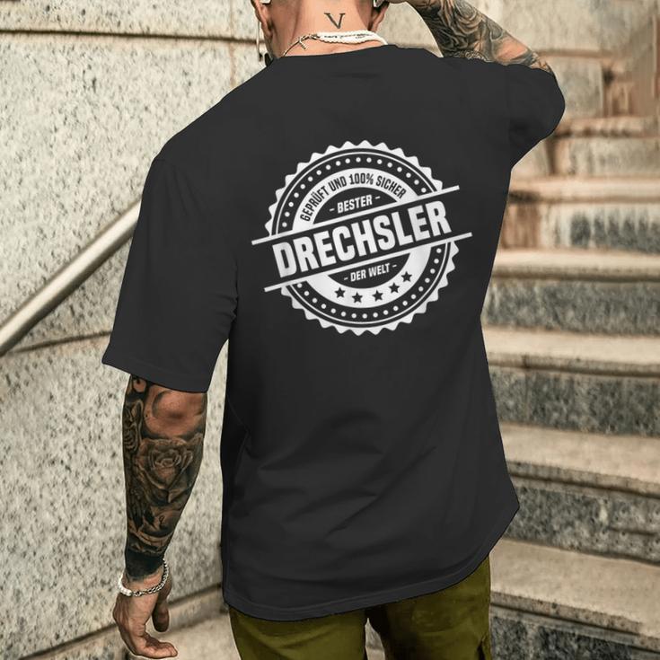 Bester Drechsler Der Welt Drecheln German Language T-Shirt mit Rückendruck Geschenke für Ihn