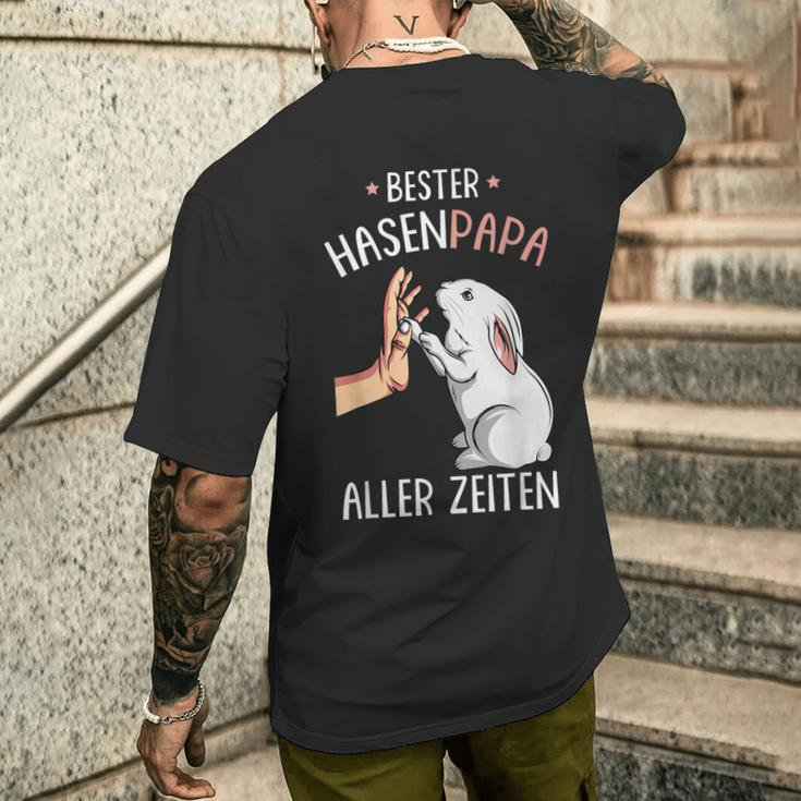 Bester Hasen Papa Aller Zeiten Kurzärmliges Herren-T-Kurzärmliges Herren-T-Shirt, Lustiges Schwarz Tee Geschenke für Ihn