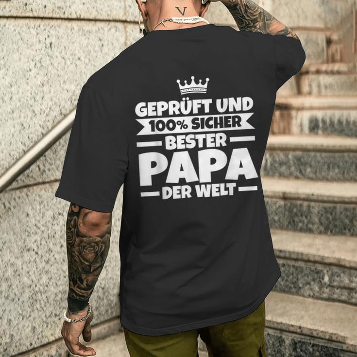 With Bester Papa Der Welt T-Shirt mit Rückendruck Geschenke für Ihn