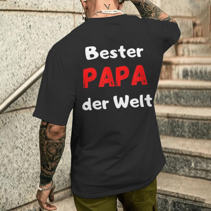 Bester Papa Der Welt Geburtstag Geschenk Familie T-Shirt mit Rückendruck Geschenke für Ihn