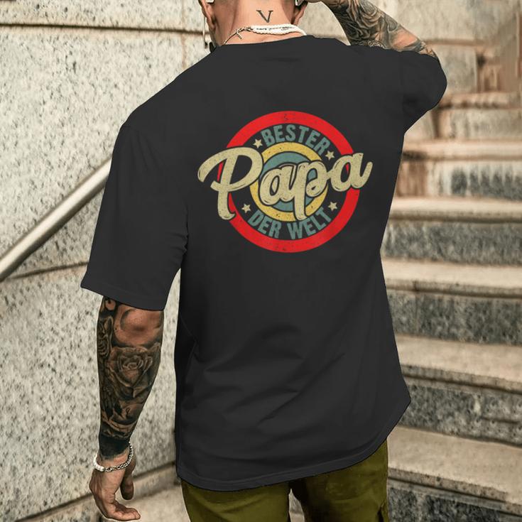 Bester Papa Der Welt Retro Father's Day Stepdad T-Shirt mit Rückendruck Geschenke für Ihn