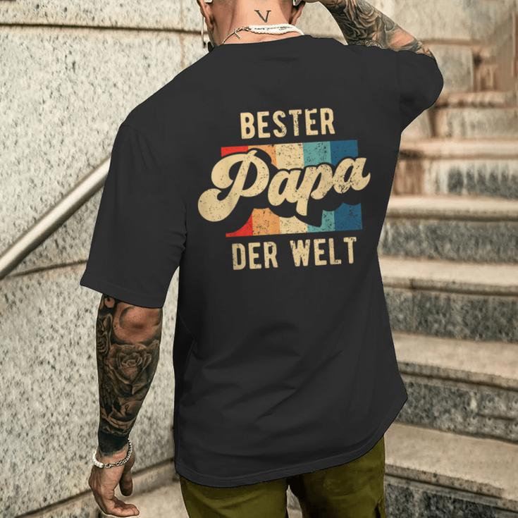 Bester Papa Der Welt Retrointage Saying Father's Day T-Shirt mit Rückendruck Geschenke für Ihn