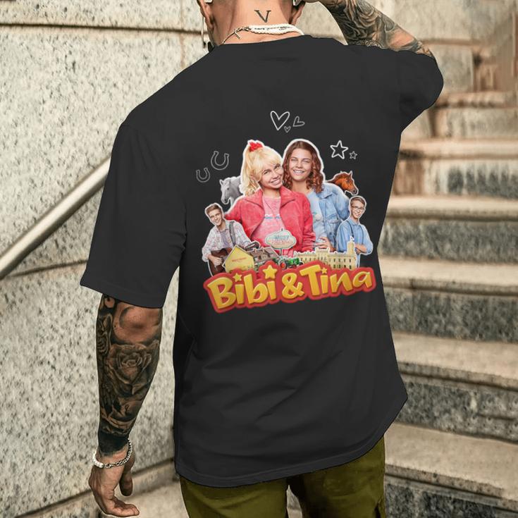 Bibi & Tina Collage T-Shirt mit Rückendruck Geschenke für Ihn