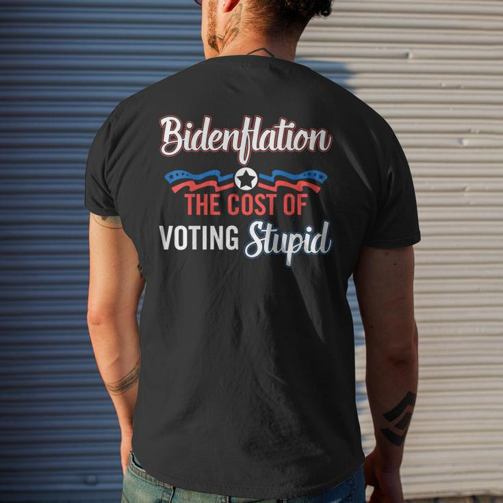 Biden Flation The Cost Of Voting Stupid Anti Biden 4Th July Men's T-shirt Back Print Gifts for Him