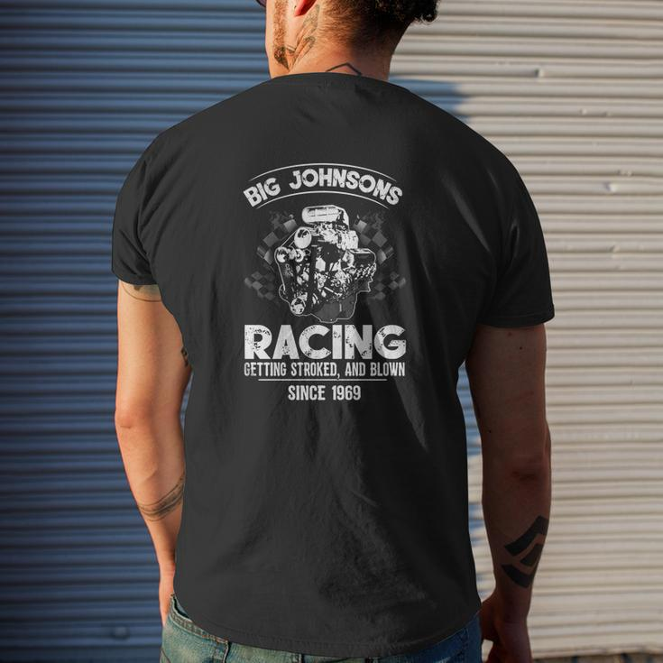 Big Johnsons Racing Stroked &AmpAmp Blown Mens Back Print T-shirt Gifts for Him