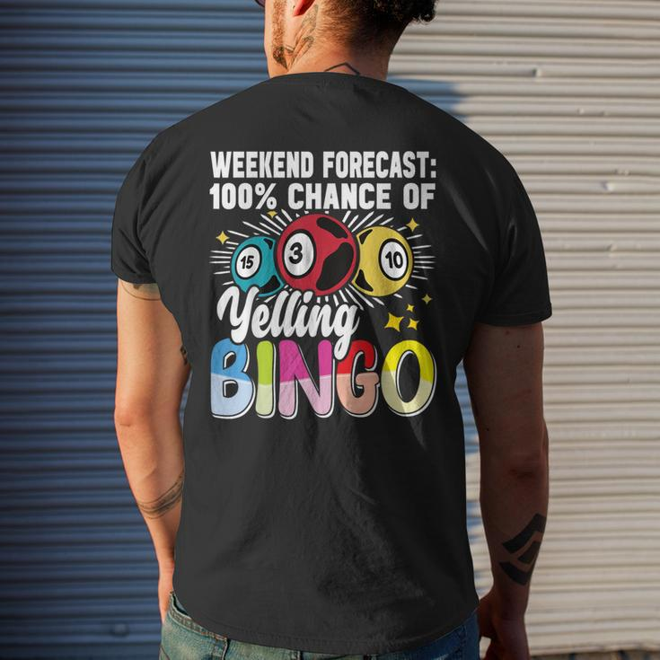 Bingo Yelling Bingo Player Gambling Bingo Men's T-shirt Back Print Gifts for Him