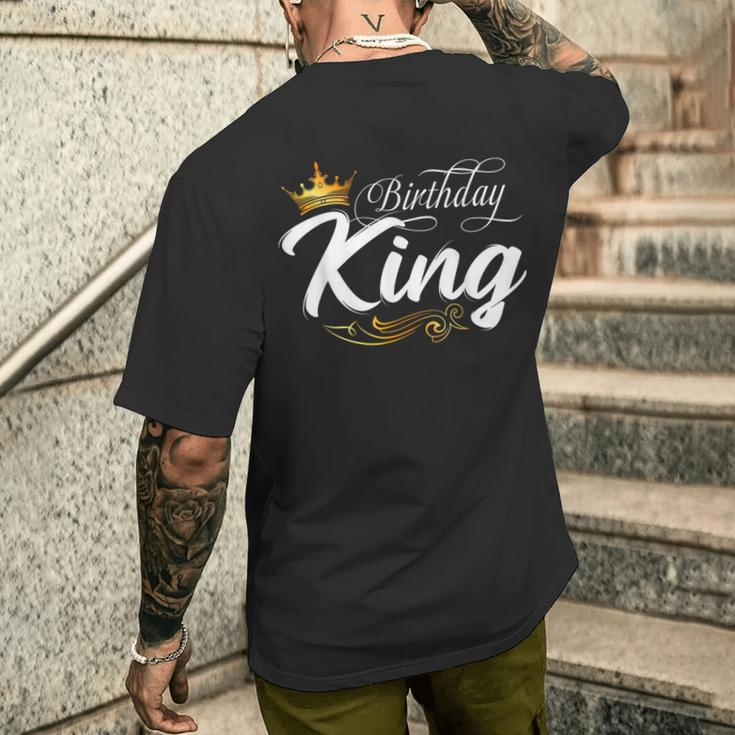 Birthday King Birthday Boys Birthday Fathers Day Men Men's T-shirt Back Print Gifts for Him