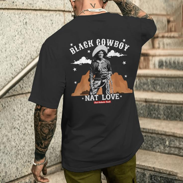 Black Cowboy Nat Love African American Cowboys Black History Men's T-shirt Back Print Gifts for Him