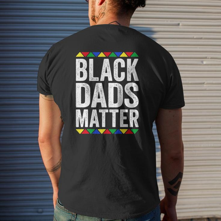 Black Dads Matter Black Pride Mens Back Print T-shirt Gifts for Him