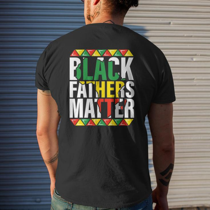 Black Fathers Matter Dads Black History Month Pride Men Mens Back Print T-shirt Gifts for Him
