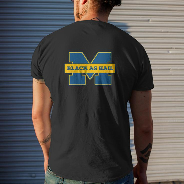 Black As Hail Michigan Mens Back Print T-shirt Gifts for Him