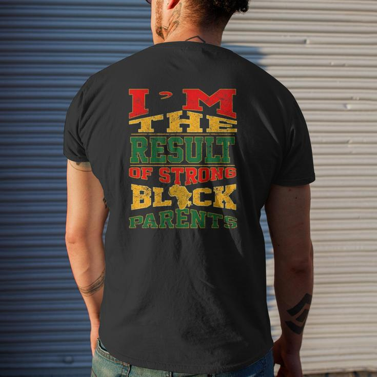 Black Parents Pro Black African American Mens Back Print T-shirt Gifts for Him