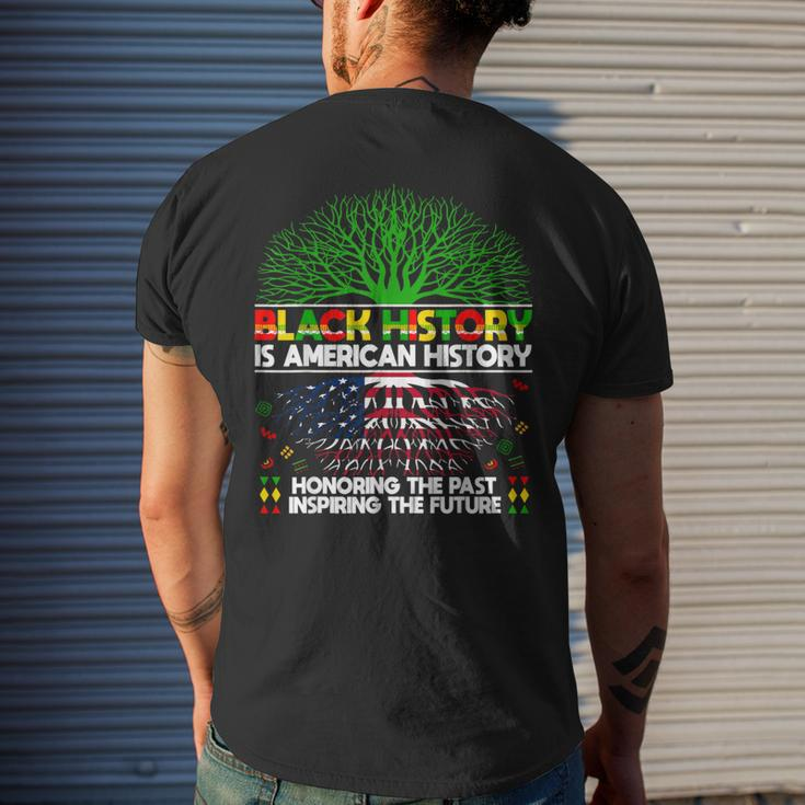 Black History Is American History Patriotic Womens Men's T-shirt Back Print Gifts for Him