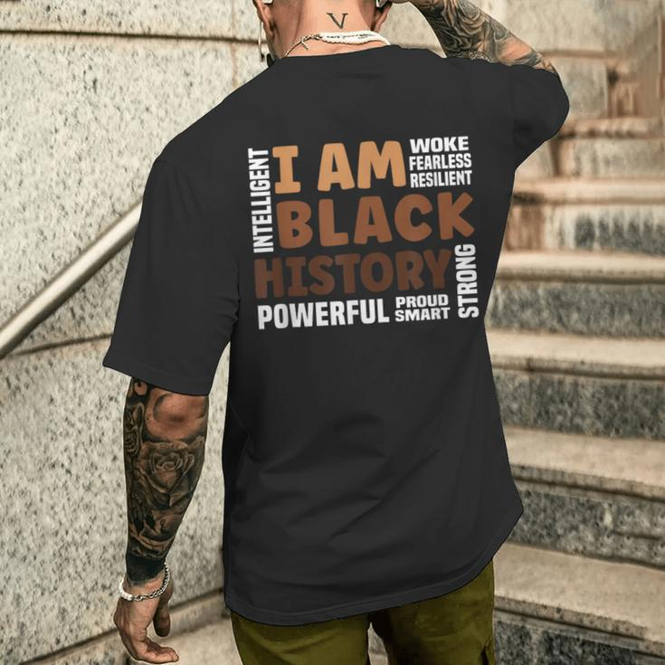 I Am Black History Strong-Proud Black History Month Men's T-shirt Back Print Gifts for Him