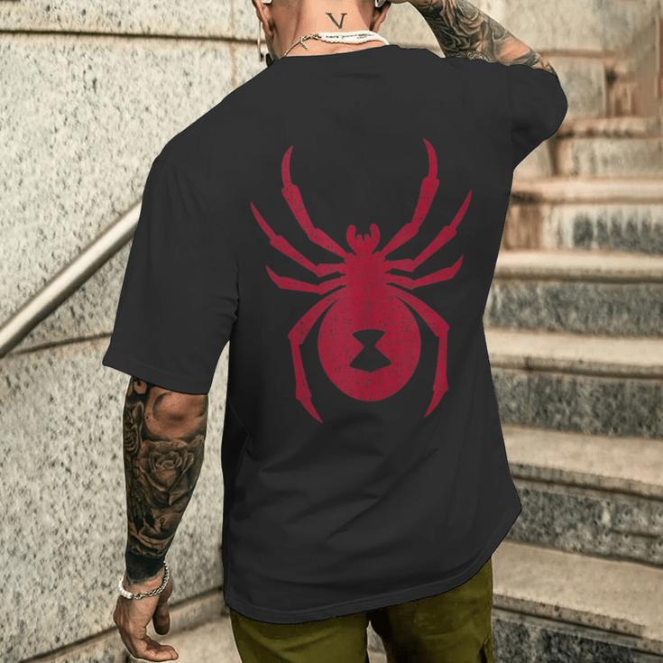 Black Widow Spider Distressed Graphic Men's T-shirt Back Print Funny Gifts