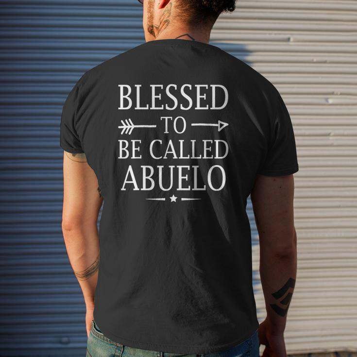 Blessed To Be Called Abuelo Fathers Day Mens Back Print T-shirt Gifts for Him