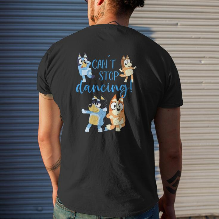 Bluey-Dad-Can't-Stop-Dancing-For-Father-Day Mens Back Print T-shirt Gifts for Him