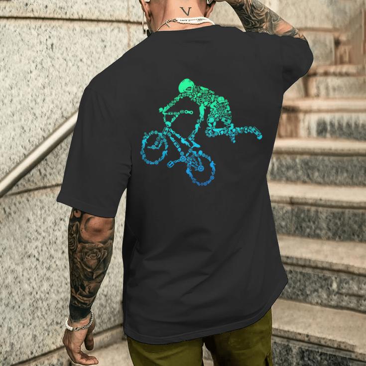 Bmx Stunt Dirt Bike Freestyle Driver T-Shirt mit Rückendruck Geschenke für Ihn