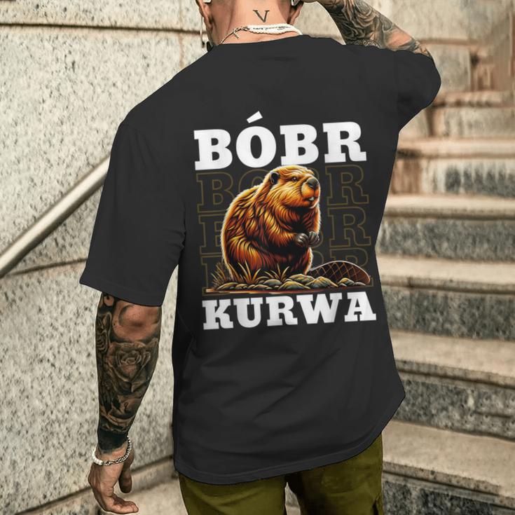 Bobr Kurwa Bober Bobr Meme T-Shirt mit Rückendruck Geschenke für Ihn