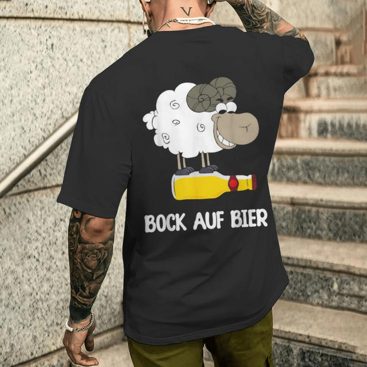 Bock Auf Bier Biertrinker Alkohol Bier Saufen T-Shirt mit Rückendruck Geschenke für Ihn
