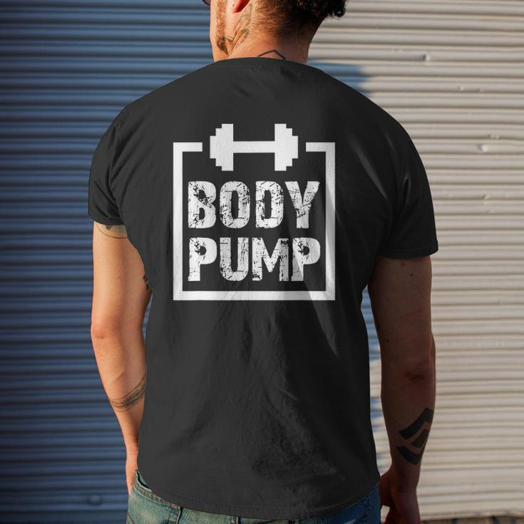 Body Pump Fitness Motivation -Bodybuilding Gym Mens Back Print T-shirt Gifts for Him