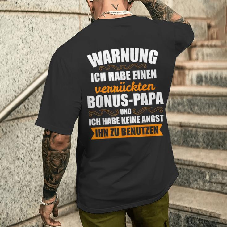 Bonus Papa Bonuspapa Stiefvater Bonusater Geschenk T-Shirt mit Rückendruck Geschenke für Ihn