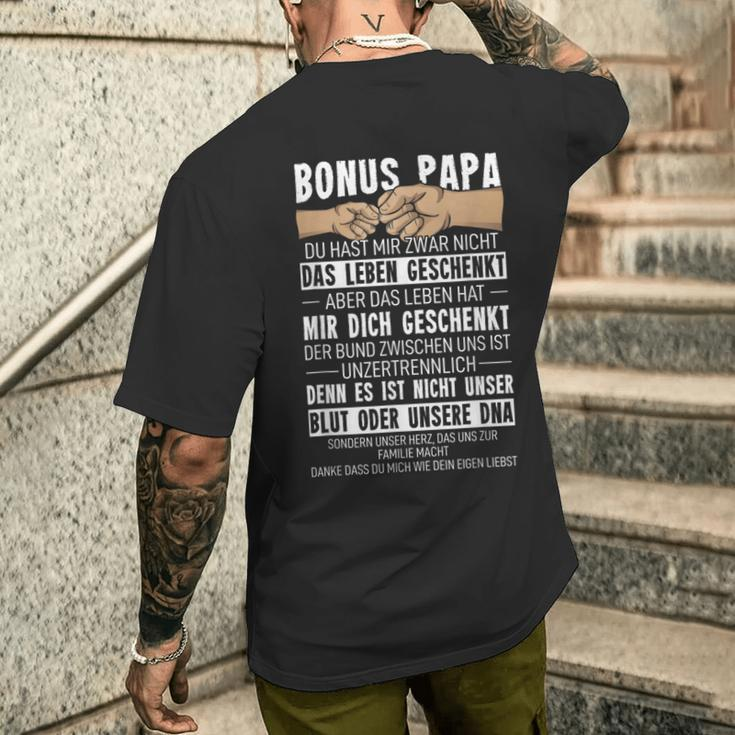 With Bonus Papa Du Hast Mir Zwar Nicht Das Leben Geschenkt Uns T-Shirt mit Rückendruck Geschenke für Ihn