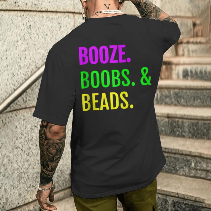 Booze Boobs Beads Mardi Gras New Orleans Men's T-shirt Back Print -  Monsterry