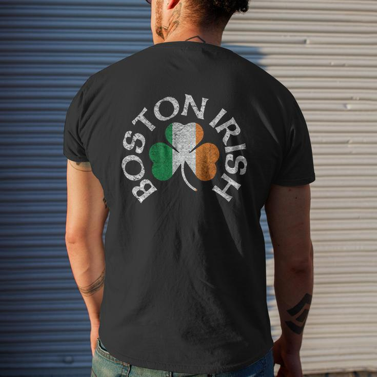 Boston Irish Shamrock Flag Clothing T-Shirt Mens Back Print T-shirt Gifts for Him