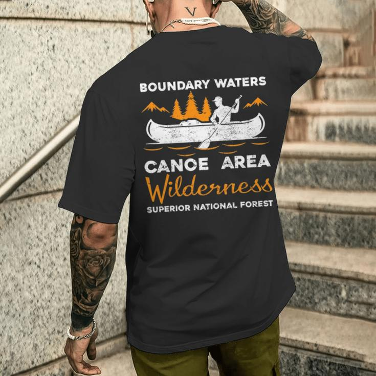 Boundary Waters Canoe Area Kayak Lover Men's T-shirt Back Print Gifts for Him