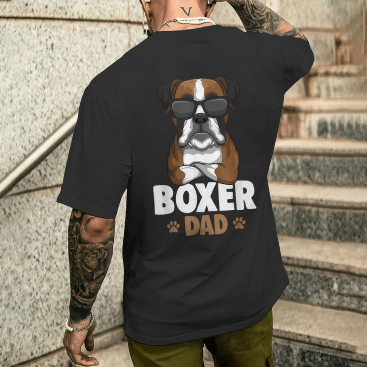Boxer Papa Dog T-Shirt mit Rückendruck Geschenke für Ihn