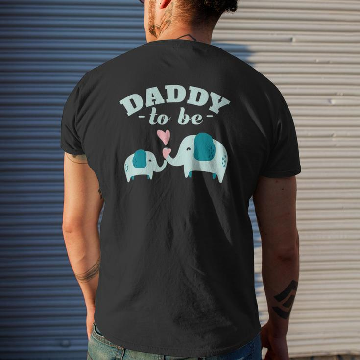 Boy Elephant Baby Shower Daddy To Be Mens Back Print T-shirt Gifts for Him