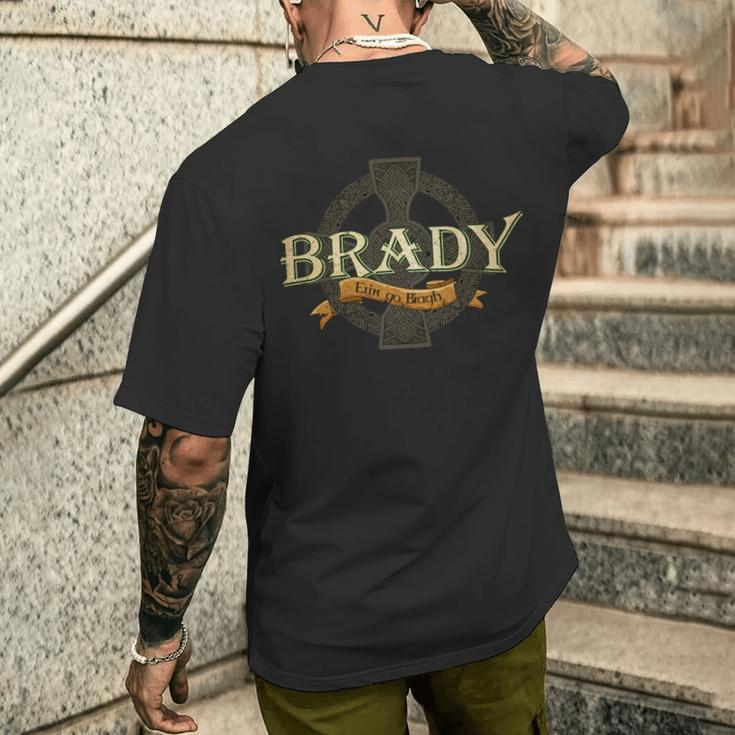 Brady Irish Surname Brady Irish Family Name Celtic Cross Men's T-shirt Back Print Gifts for Him