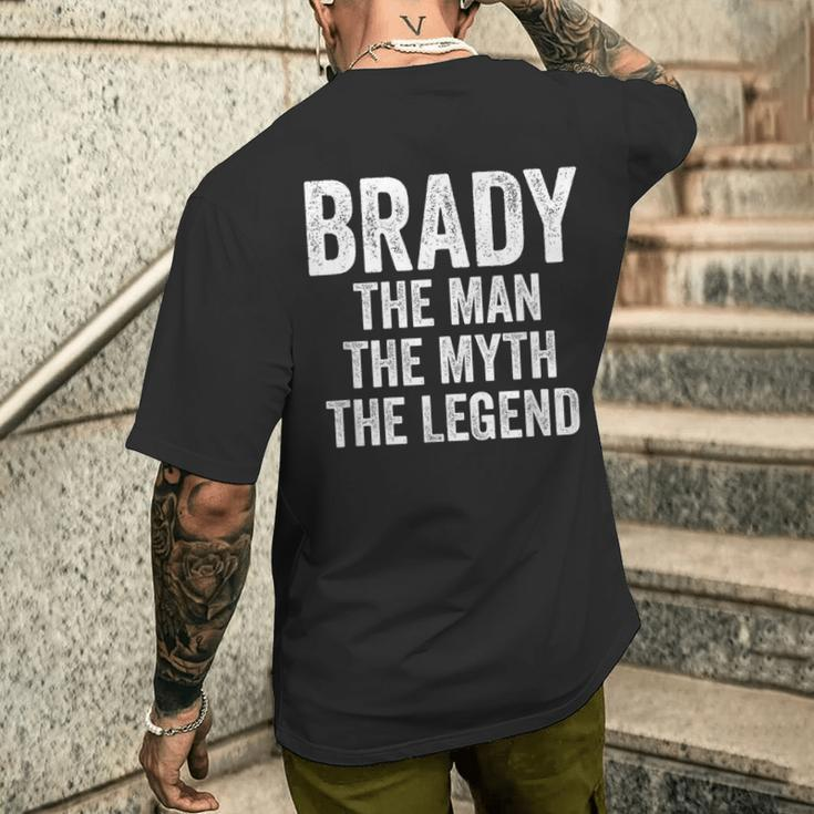 Brady The Man The Myth The Legend First Name Brady Men's T-shirt Back Print Gifts for Him