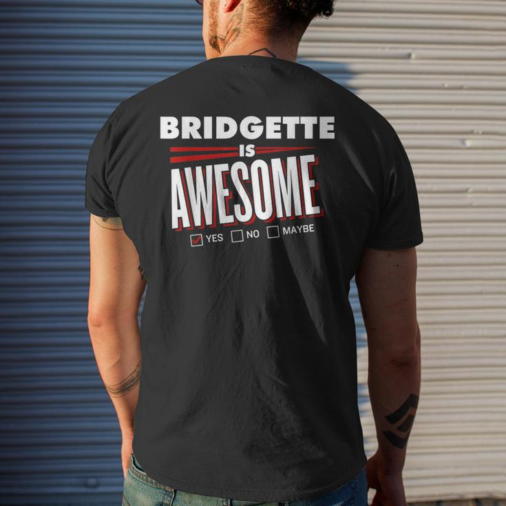 Bridgette Is Awesome Family Friend Name Men's T-shirt Back Print Gifts for Him
