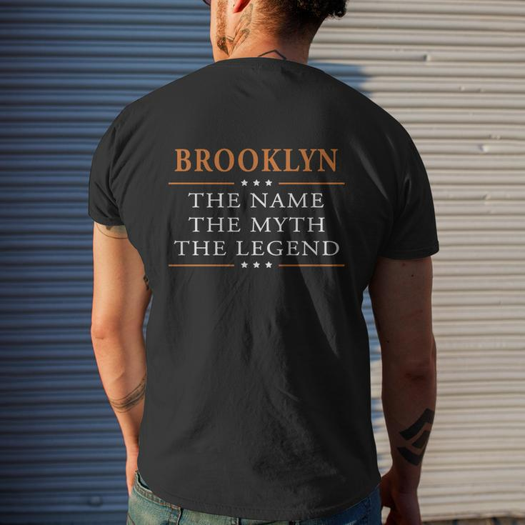 Brooklyn The Name The Myth The Legend Brooklyn Shirts Brooklyn The Name The Myth The Legend My Name Is Brooklyn I'm Brooklyn T-Shirts Brooklyn Shirts For Brooklyn Mens Back Print T-shirt Gifts for Him
