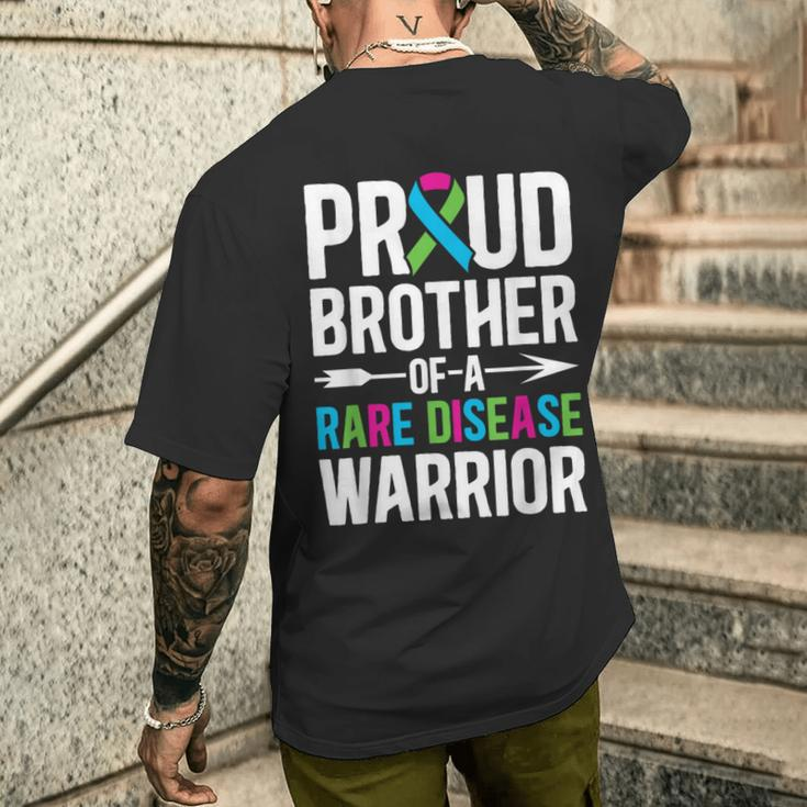 Brother Of A Rare Disease Warrior Rare Disease Awareness Men's T-shirt Back Print Gifts for Him
