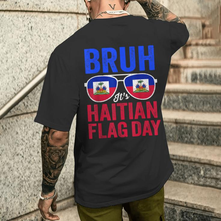 Bruh It's Haitian Flag Day Haiti Flag Boys Toddler Men's T-shirt Back Print Gifts for Him