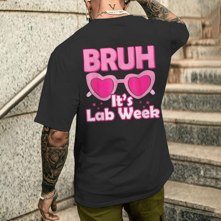 Bruh Pink Lab Week 2024 Medical Lab Science Lab Tech Team Men's T-shirt Back Print Gifts for Him
