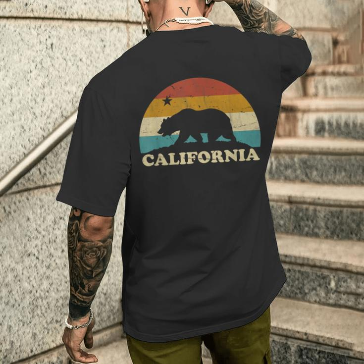 California Retro Vintage Bear Flag 70S T-Shirt mit Rückendruck Geschenke für Ihn