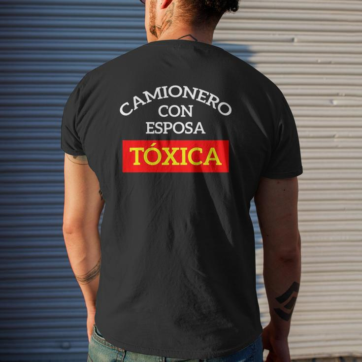 Camioneros Usa Camionero Con Esposa Toxica Mens Back Print T-shirt Gifts for Him